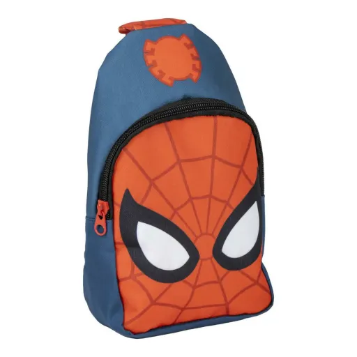 Mochila Infantil Spider-Man Saco de Ombro Azul Vermelho 13 x 23 x 7 cm