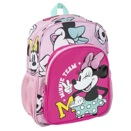 Mochila Escolar Minnie Mouse Fúcsia 31 x 12 x 38 cm