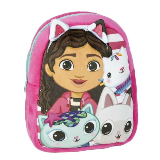 Mochila Escolar Gabby's Dollhouse Cor de Rosa