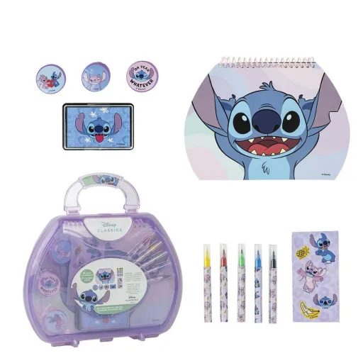 Set de Papelaria Stitch Lilás 11 Peças