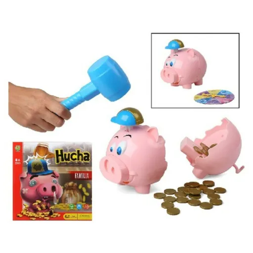 Jogo Educativo Piggy Bank Espanhol Cor de Rosa (27 x 27 cm)