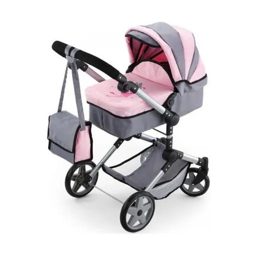 Carrinho para Bonecas Reig Pram Neo Pro Cinzento 57 cm