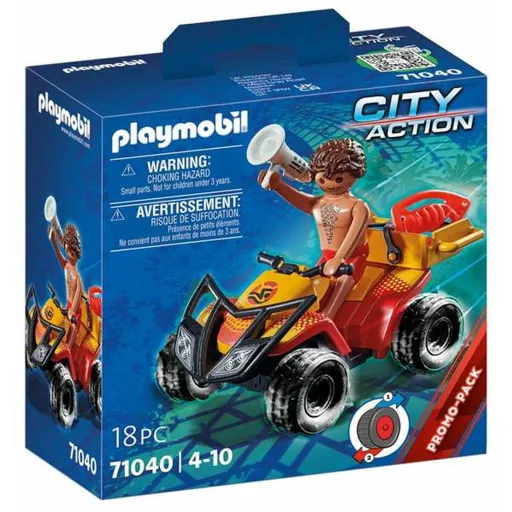 Playset Playmobil City Action Rescue Quad  18 Peças 71040