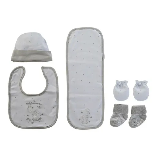 Conjunto Babete e Botinhas DKD Home Decor 0-6 Meses Algodão