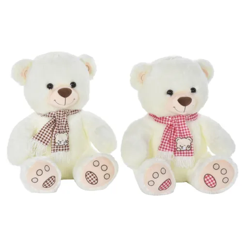 Urso de Peluche DKD Home Decor Vermelho Branco Castanho-Avermelhado Infantil 20 x 20 x 50 cm (2 Unidades)