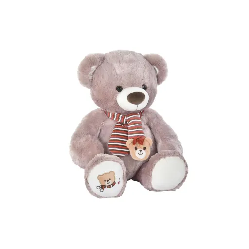 Urso de Peluche DKD Home Decor Branco Cachecol Castanho Infantil Urso 50 x 30 x 60 cm