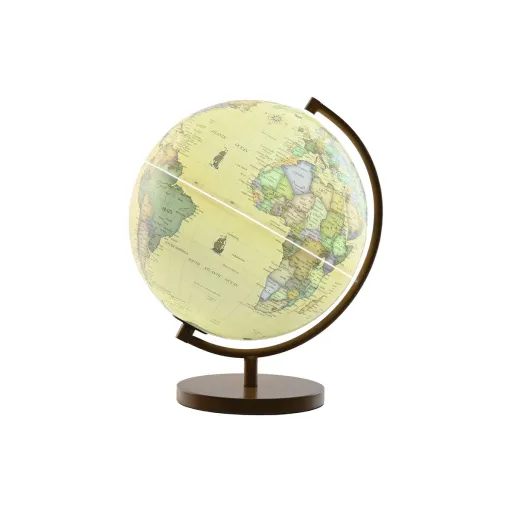 Globo Terrestre Home ESPRIT Castanho PVC 26 x 25 x 34 cm