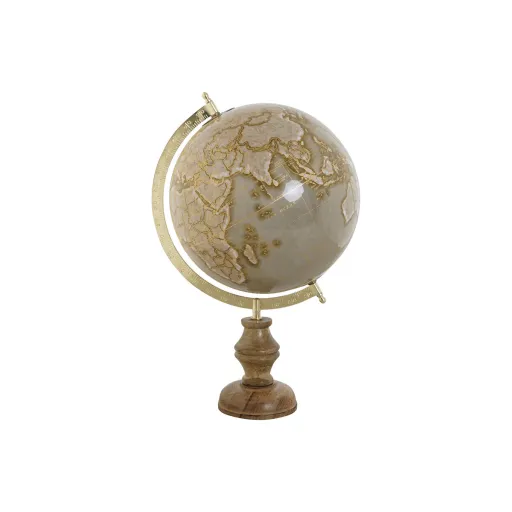 Globo Terrestre Home ESPRIT Castanho PVC Madeira de Mangueira 27 x 25 x 43 cm