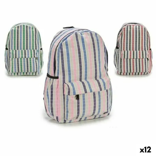 Mochila Escolar Riscas Multicolor 13 x 45 x 31 cm 12 Unidades