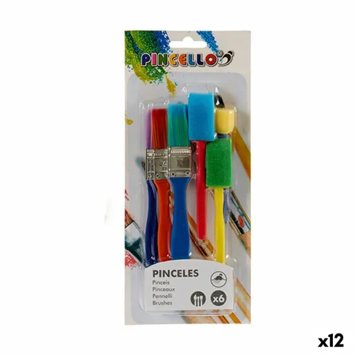 Pincéis Multicolor Conjunto Esponja (12 Unidades)