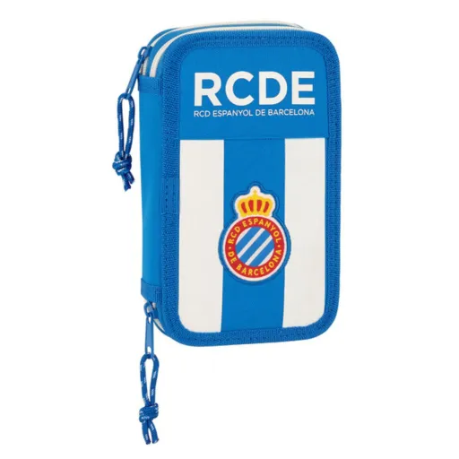 Estojo Duplo RCD Espanyol Azul Branco 12.5 x 19.5 x 4 cm (28 Peças)