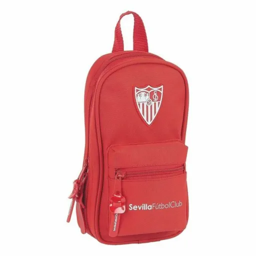 Mochila com Estojo Sevilla Fútbol Club M747 Vermelho 12 x 23 x 5 cm (33 Peças)