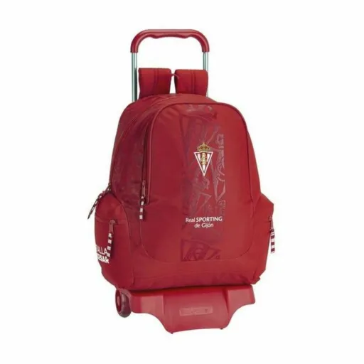 Mochila Escolar com Rodas 905 Real Sporting de Gijón Vermelho