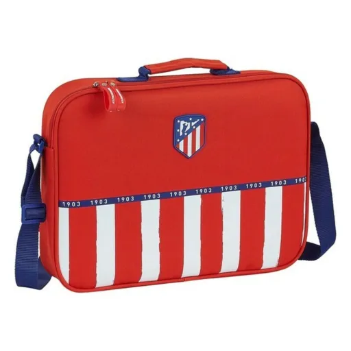 Pasta Escolar Atlético Madrid Vermelho Azul Branco (38 x 28 x 6 cm)