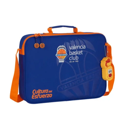 Pasta Escolar Valencia Basket Azul Laranja (38 x 28 x 6 cm)