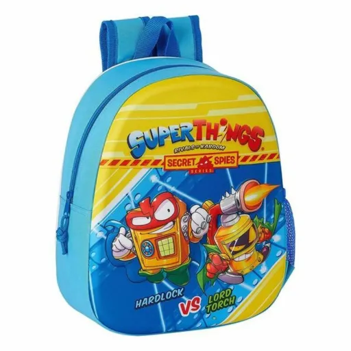 Mochila Infantil 3D SuperThings Azul Claro