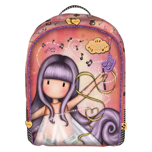 Mochila Escolar Little Dancer Gorjuss Little Dancer Salmão (32 x 45 x 13.5 cm)