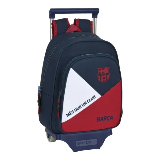 Mochila Escolar com Rodas F.C. Barcelona Corporativa Azul Grená (27 x 33 x 10 cm)