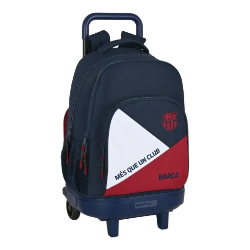 Mochila Escolar com Rodas F.C. Barcelona Corporativa Azul Grená (33 x 45 x 22 cm)