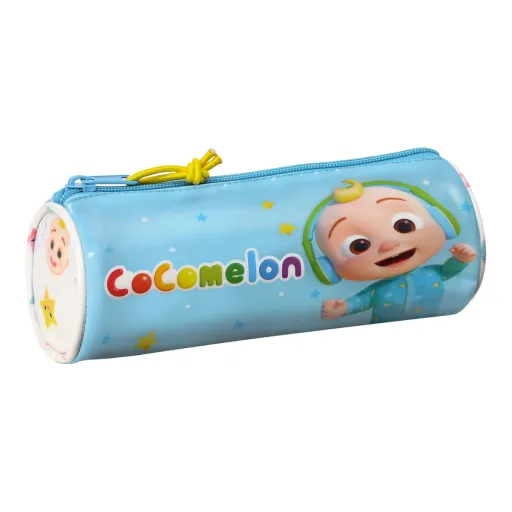 Bolsa Escolar Cilíndrica CoComelon Branco Multicolor (20 x 7 x 7 cm)