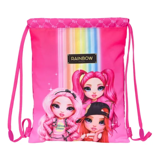 Mochila Saco Infantil Rainbow High Fúcsia 26 x 34 x 1 cm