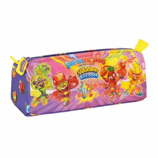 Bolsa Escolar SuperThings Guardians of Kazoom Roxo Amarelo (21 x 8 x 7 cm)