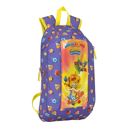 Mochila Infantil SuperThings Guardians of Kazoom Mini Roxo Amarelo (22 x 39 x 10 cm)