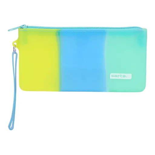 Bolsa Escolar Safta Azul Verde Amarelo (21 x 10.5 x 2 cm)