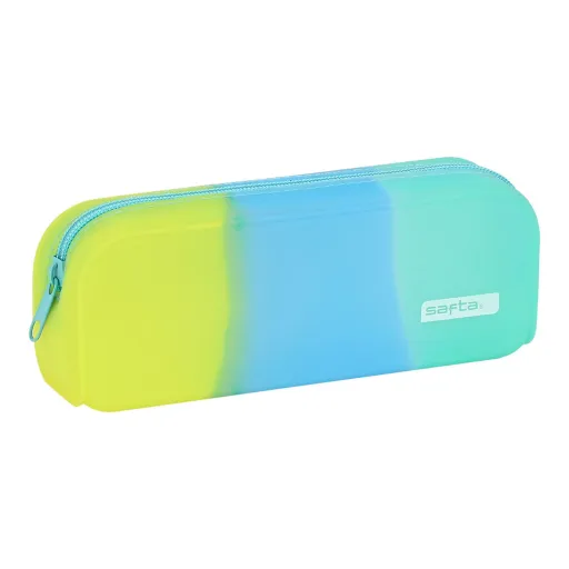 Bolsa Escolar Safta Azul Verde Amarelo (18.5 x 7.5 x 5.5 cm)