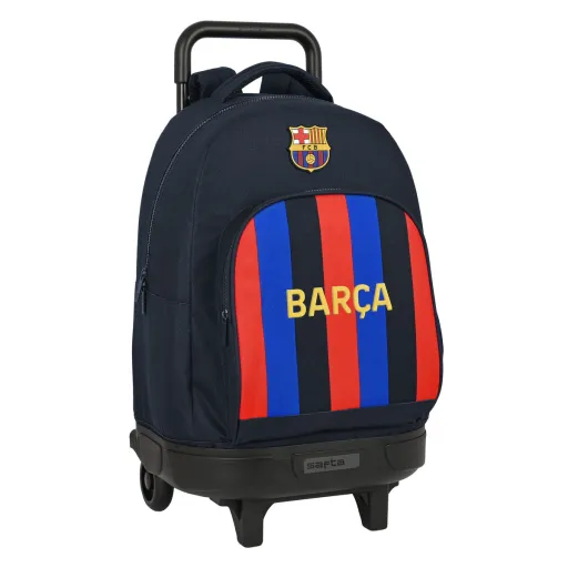 Mochila Escolar com Rodas F.C. Barcelona Grená Azul Marinho 33 X 45 X 22 cm