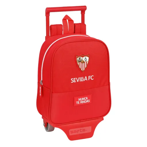 Mochila Escolar com Rodas Sevilla Fútbol Club Vermelho (22 x 27 x 10 cm)