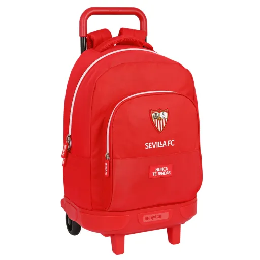 Mochila Escolar com Rodas Sevilla Fútbol Club Vermelho (33 x 45 x 22 cm)