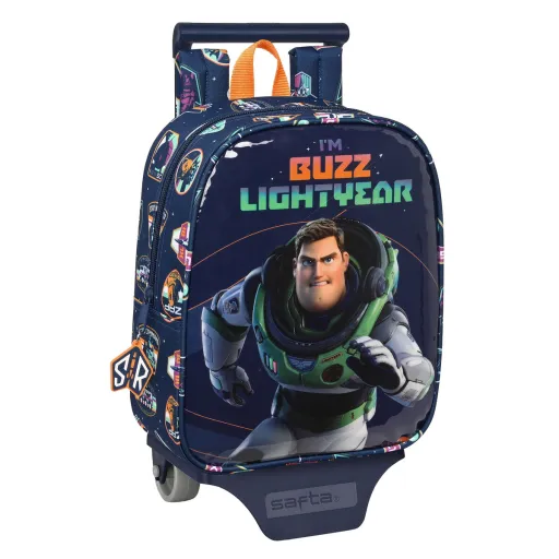 Mochila Escolar com Rodas Buzz Lightyear Azul Marinho (22 x 27 x 10 cm)