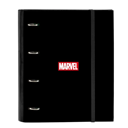 Pasta com Argolas Marvel Preto (27 x 32 x 3.5 cm)