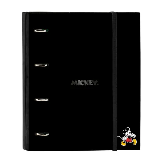 Pasta com Argolas Mickey Mouse Clubhouse Preto (27 x 32 x 3.5 cm)