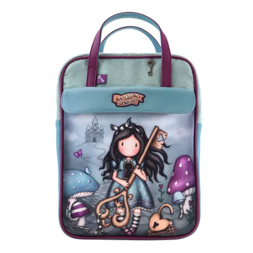 Mochila Gorjuss Curiosity Cinzento Verde (27 x 10 x 37 cm)