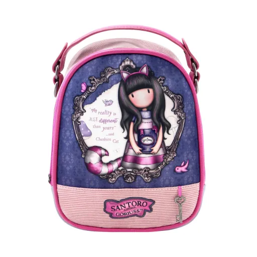 Mochila Gorjuss Cheshire Cat Cor de Rosa Mini Roxo (18,8 x 22 x 10,2 cm)