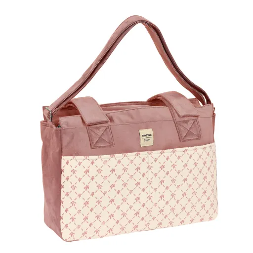 Bolsa para Troca de Fraldas Safta Marsala Cor de Rosa (46 x 26 x 15 cm)