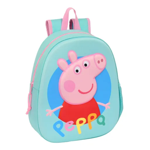 Mochila Escolar Peppa Pig Turquesa