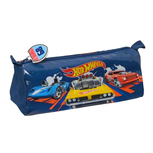 Bolsa Escolar Hot Wheels Speed Club Laranja Azul Marinho (21 x 8 x 7 cm)