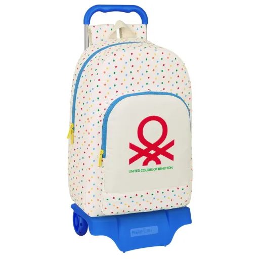 Mochila Escolar com Rodas Benetton Topitos (30 x 46 x 14 cm)