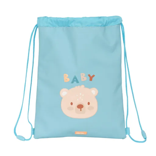 Saco Mochila com Cordas Safta Baby Bear Azul