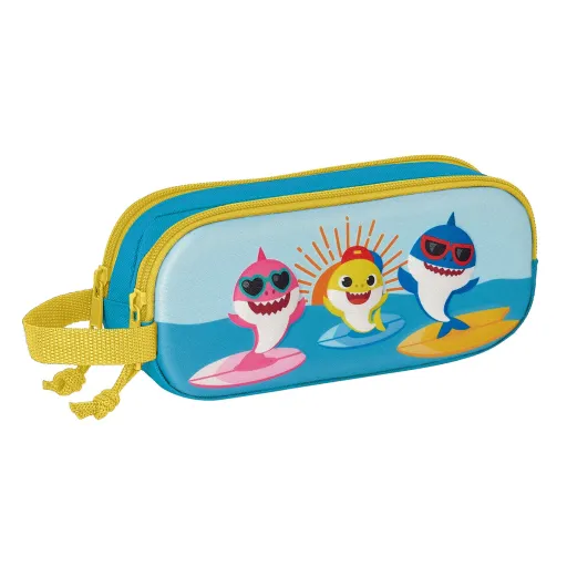 Malas para Tudo Duplas Baby Shark 3D Azul 21 x 8 x 6 cm