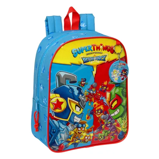 Mochila Escolar SuperThings Rescue Force Azul 22 x 27 x 10 cm