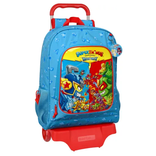 Mochila Escolar com Rodas SuperThings Rescue Force 32 x 42 x 14 cm Azul