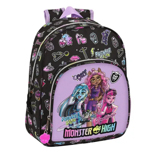 Mochila Escolar Monster High Creep Preto 28 x 34 x 10 cm