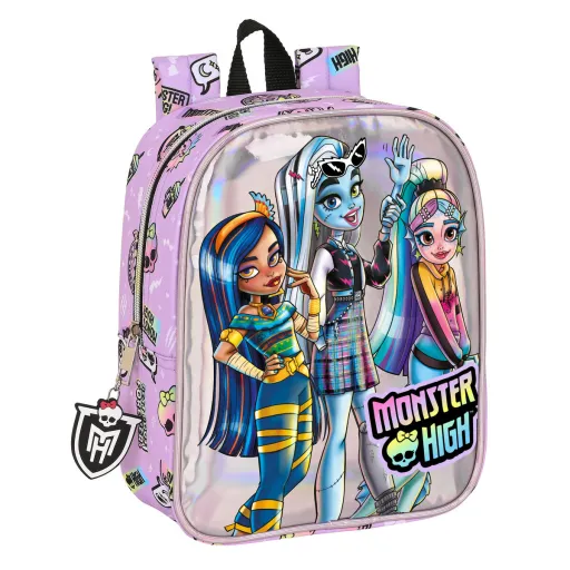 Mochila Escolar Monster High Best Boos Lilás 22 x 27 x 10 cm