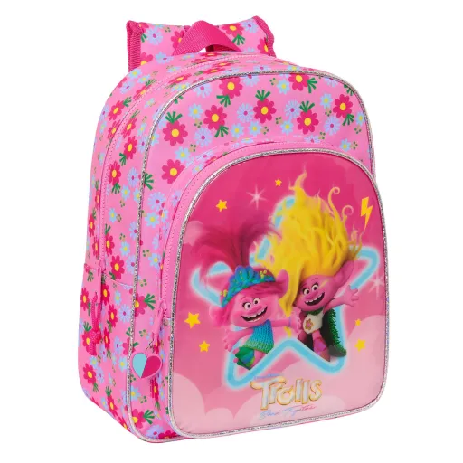 Mochila Infantil Trolls Cor de Rosa 26 x 34 x 11 cm