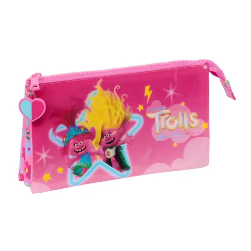 Malas para Tudo Triplas Trolls Cor de Rosa 22 x 12 x 3 cm