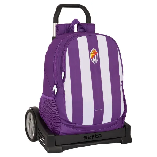 Mochila Escolar com Rodas Real Valladolid C.F. Roxo 32 x 44 x 16 cm